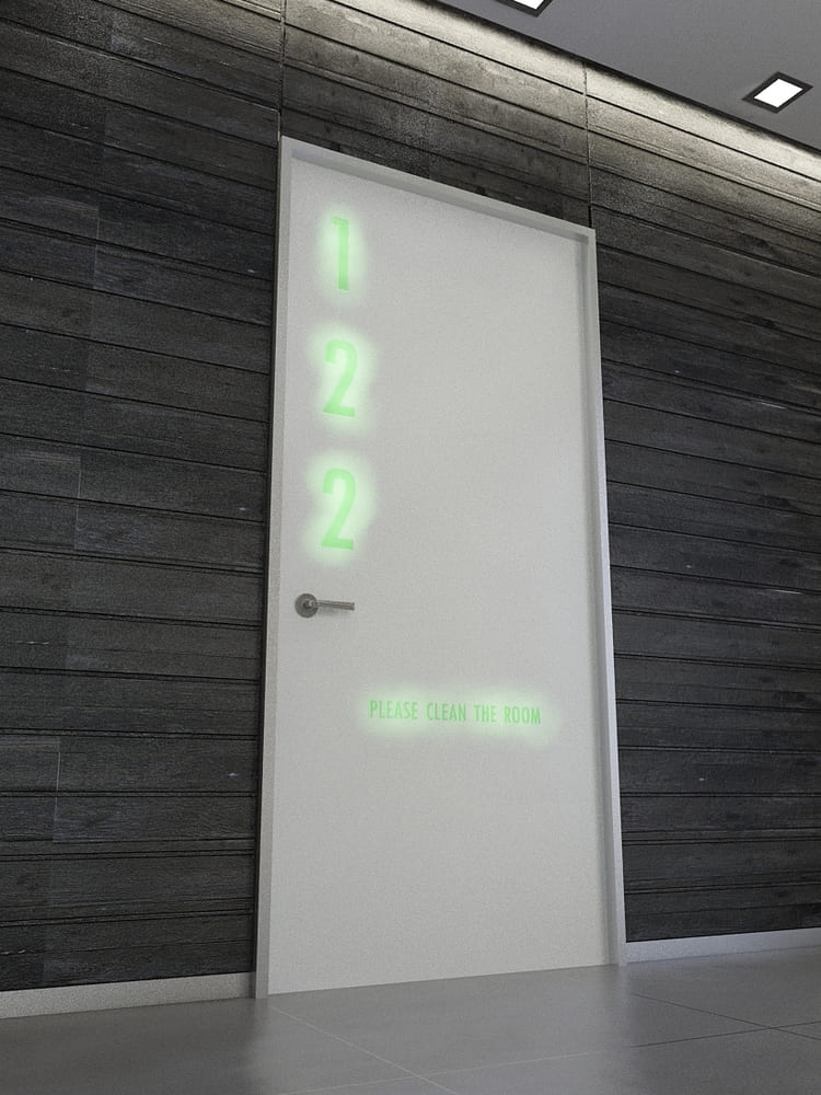 Interactive hotel door design