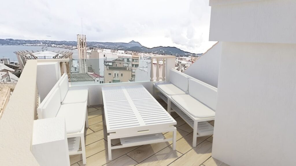 Terrace White Table Design