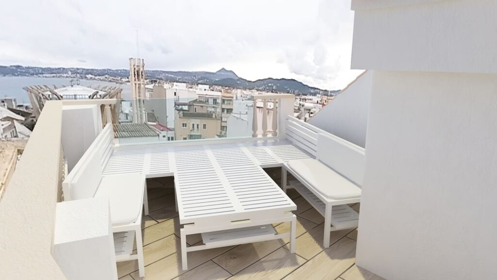 Terrace White Table Design